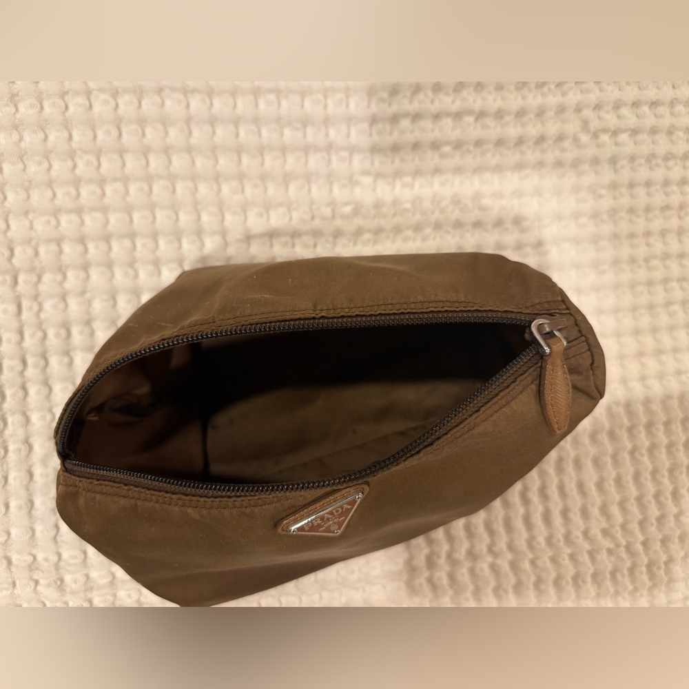 Prada Brown Nylon Makeup Bag - Picture 4 of 8